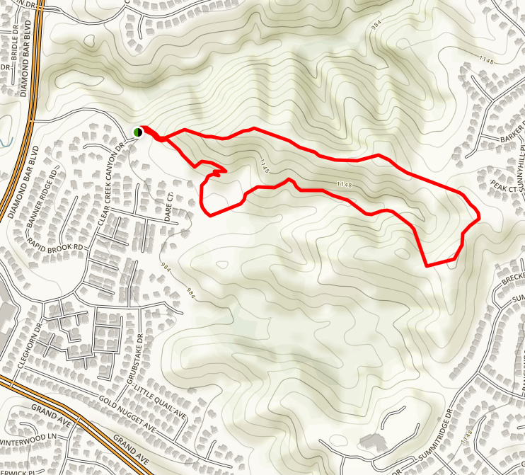 แผนที่เส้นทางหุบเขาสูงชัน alltrails