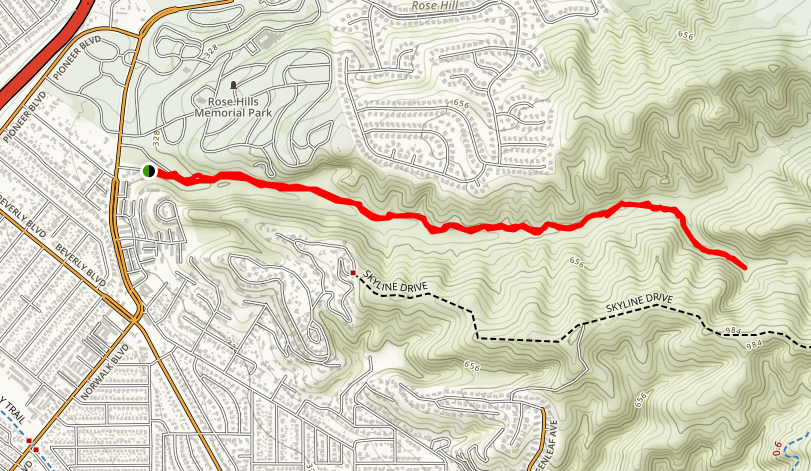 alltrails 梧桐峡谷小径地图