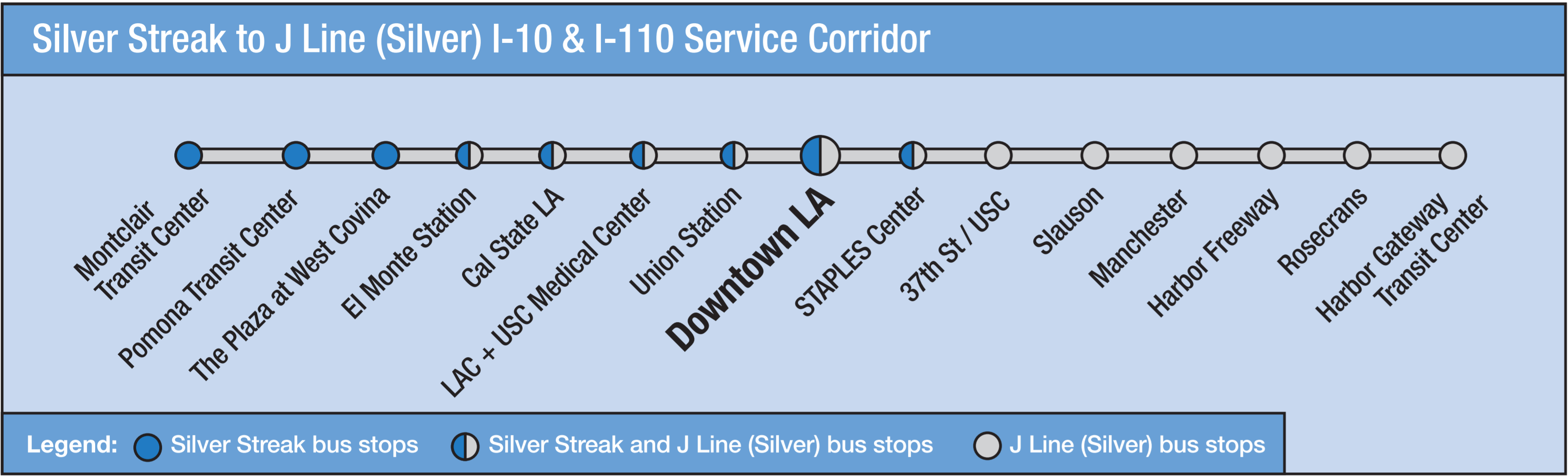 Silver Streak hanggang J Line Map