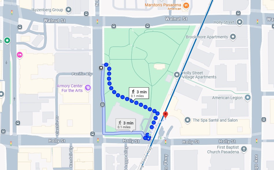 Line 187 Raymond and Walnut Stop to Metro Rail Memorial Park Station