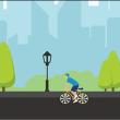 cyclists in a park