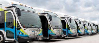 a line of Foothill Transit buses