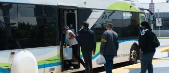 People boarding a Foothill Transit Bus