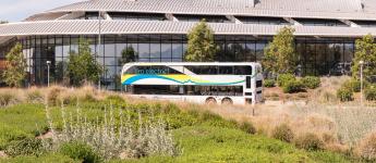 ឡានក្រុងពីរជាន់នៅ Cal Poly Pomona