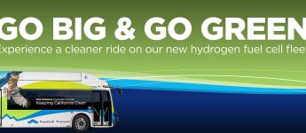 Go big and go green. Experience a cleaner ride on our new hydrogen fuel cell fleet.