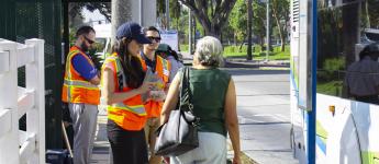 Members of our team will be at some bus stops and an online meeting.