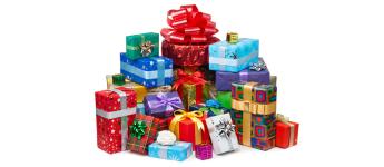 pile of wrapped gifts