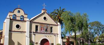 exterior of Our Lady Queen of Angels Catholic Church