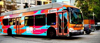 Metro bus with LA26 logo