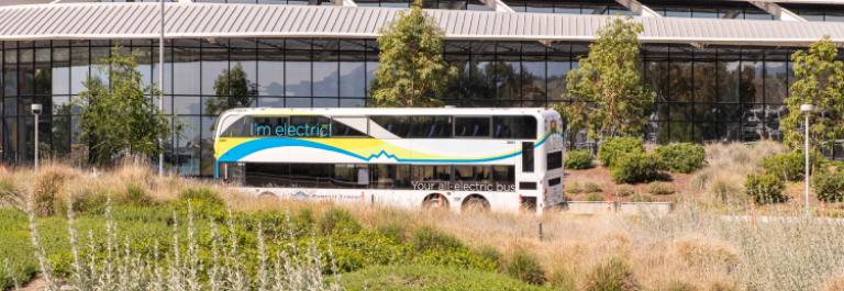 double deck bus at Cal Poly Pomona
