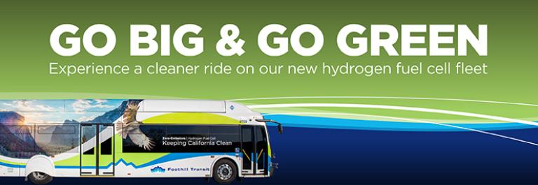 Go big and go green. Experience a cleaner ride on our new hydrogen fuel cell fleet.