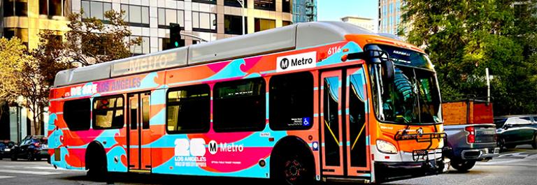 Metro bus with LA26 logo