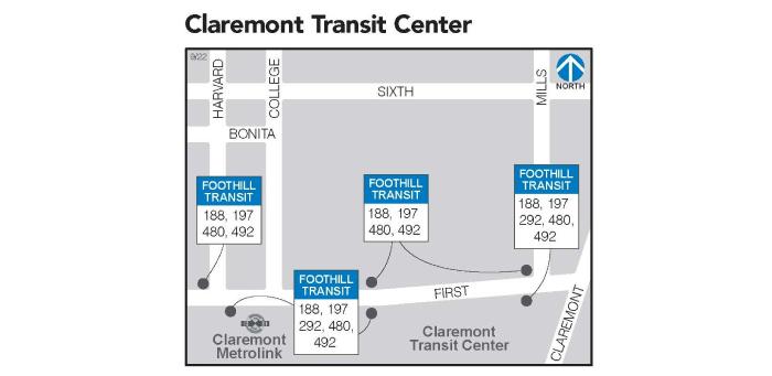 Lines 188, 197, 480, and 492 board on both sides of First St. Line 292 boards only on the north side.