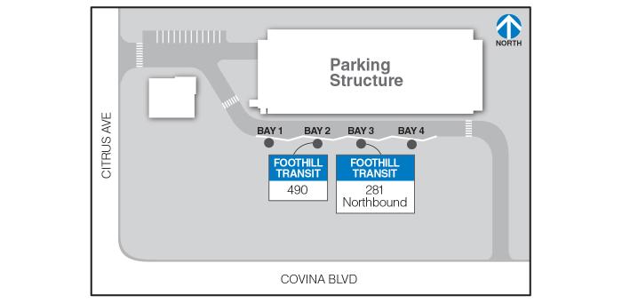 Covina Transit Center Boarding Locations